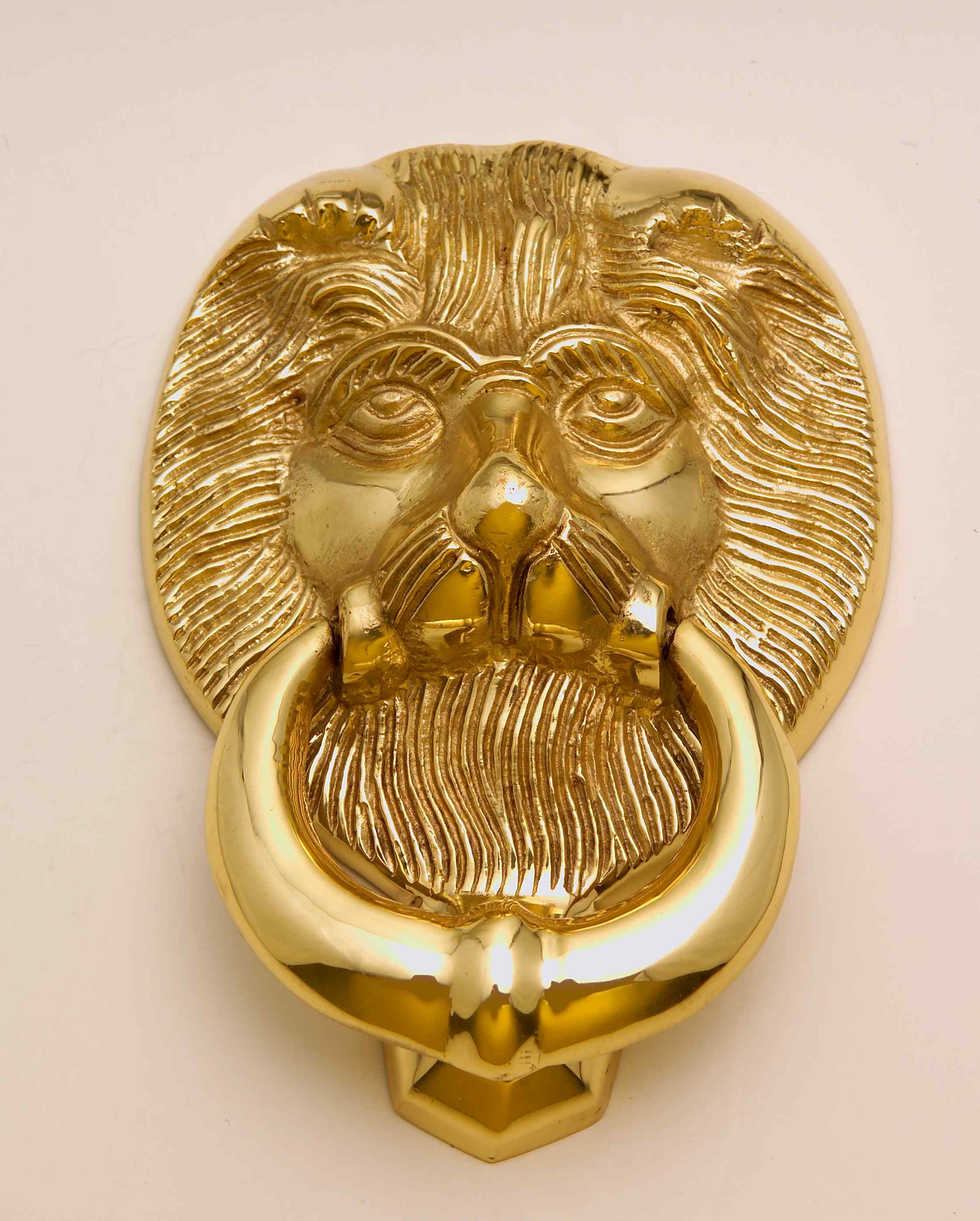 Large Brass Lions Head Knocker